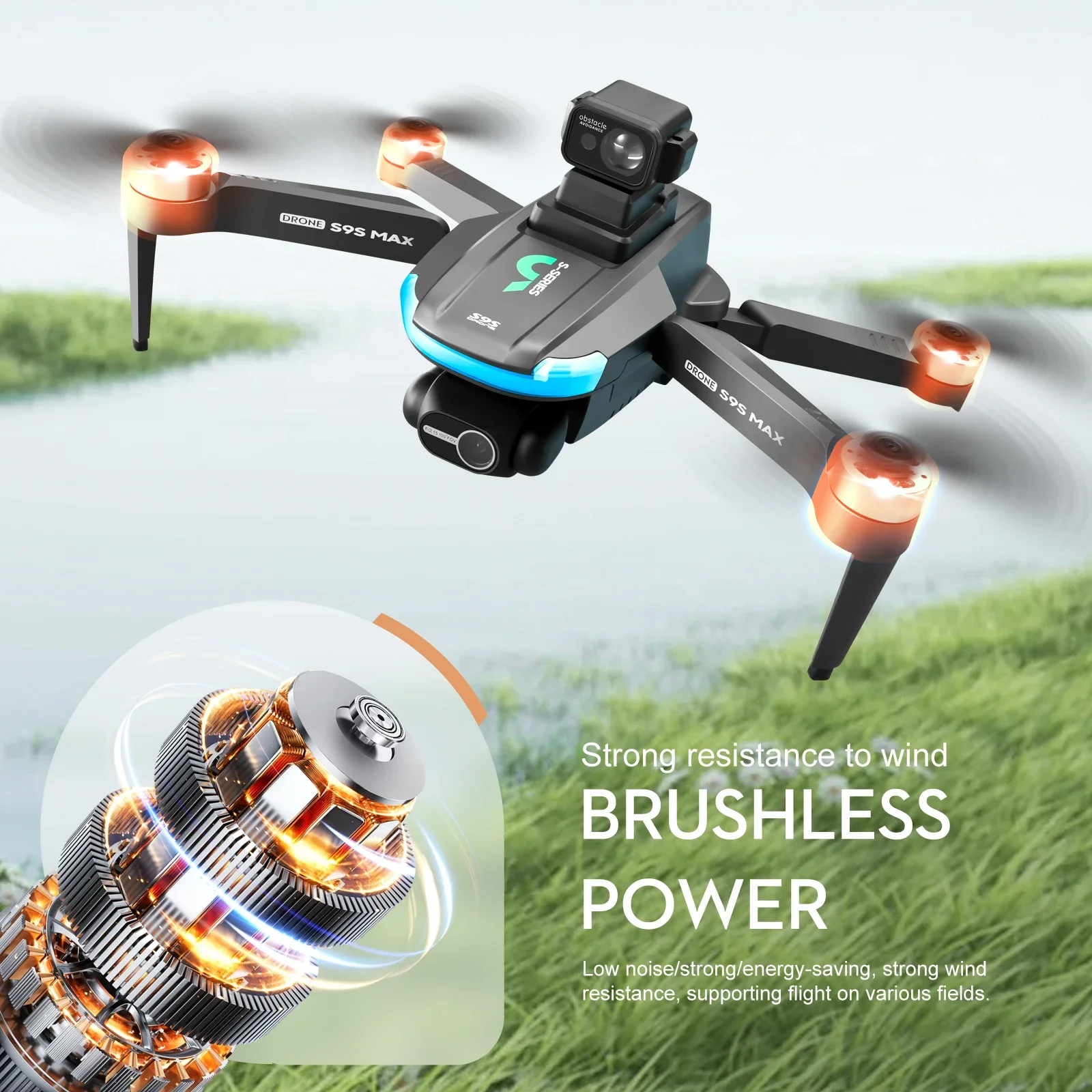 NEW S9S MAX MINI Drone 4K 2-Ax - огляд і ціна Drone Gimbal