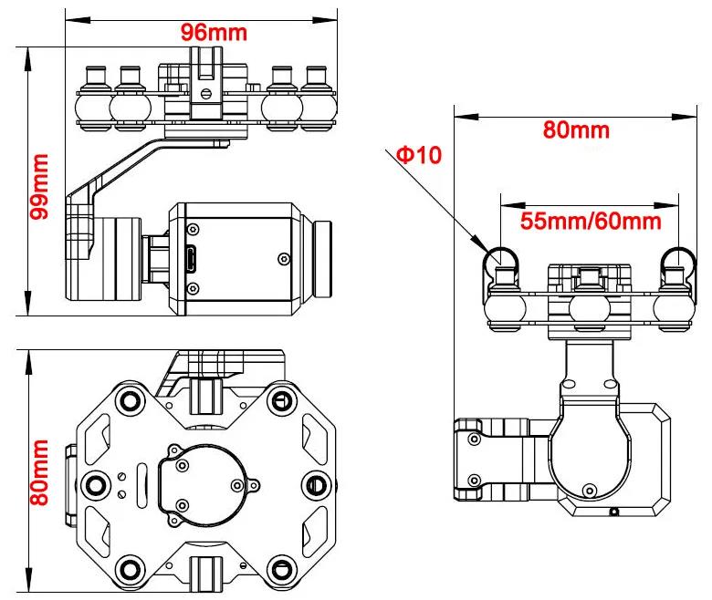 Tarot TL3T20 3-axis Gimbal 640 - огляд і ціна Drone Gimbal